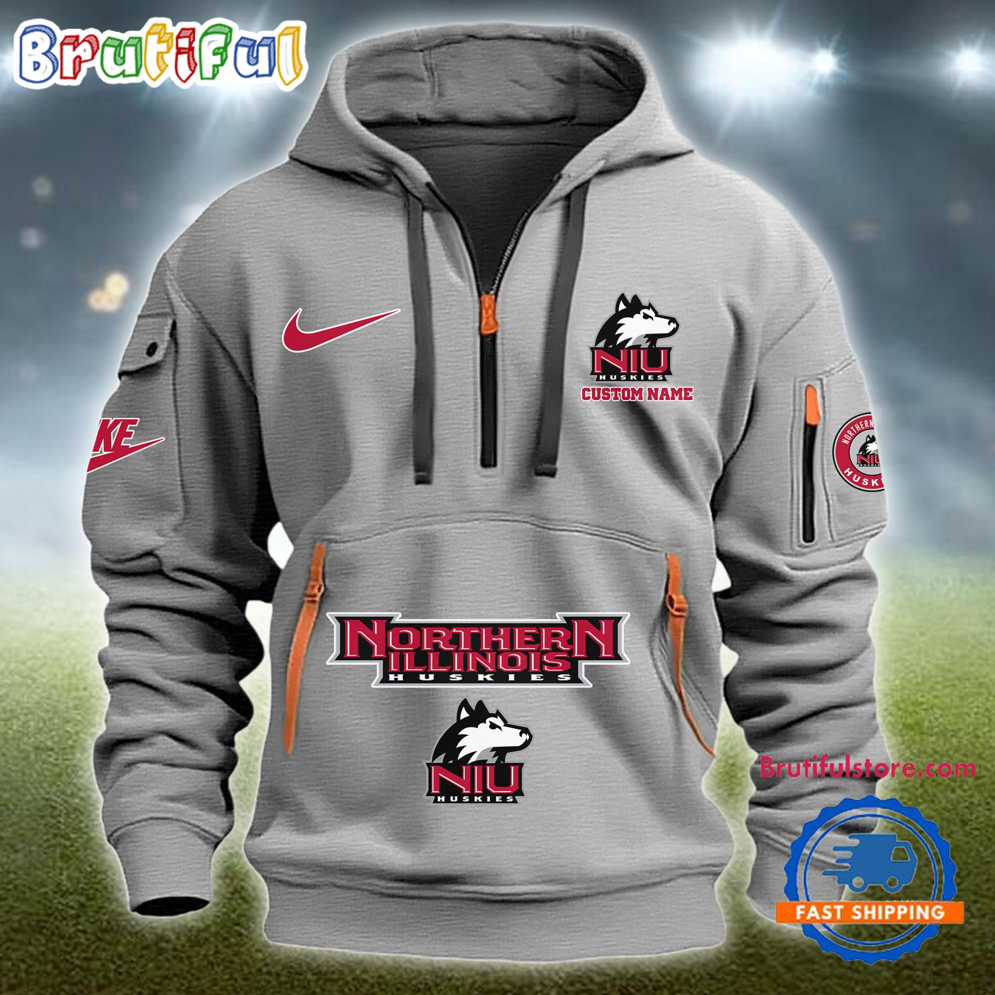 Sportswearmerch Northern Illinois Huskies NCAA Half Zip Hoodie For Fan