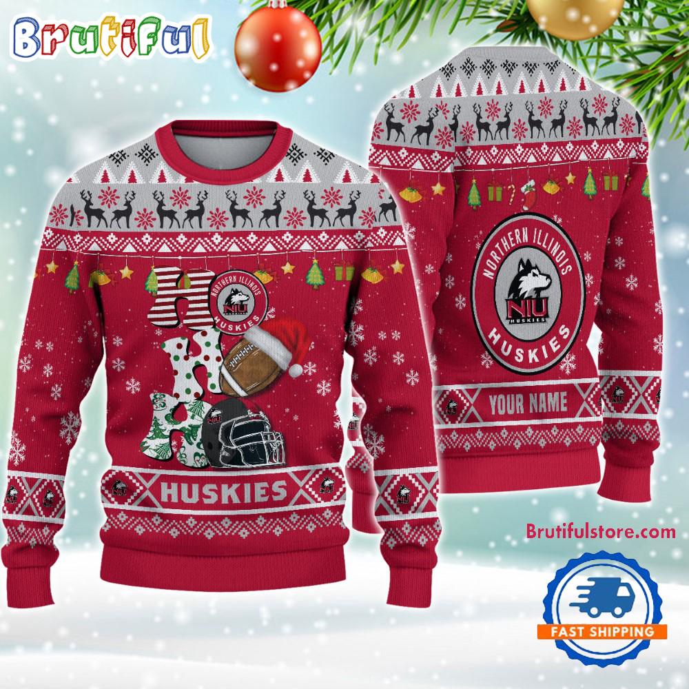 Sportswearmerch Northern Illinois Huskies NCAA Personalized Christmas Sweater For Fan