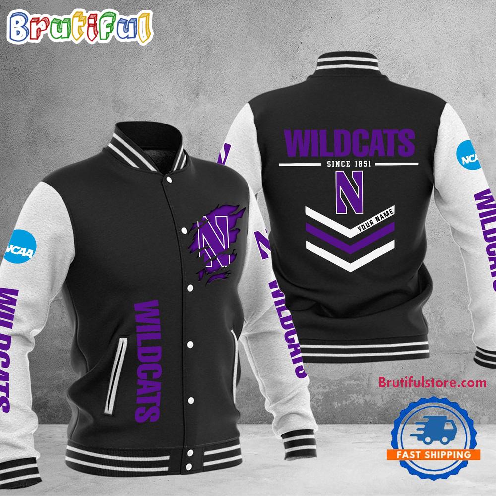 Sportswearmerch Northwestern Wildcats NCAA Personalized Personalized Baseball Jacket For Fan