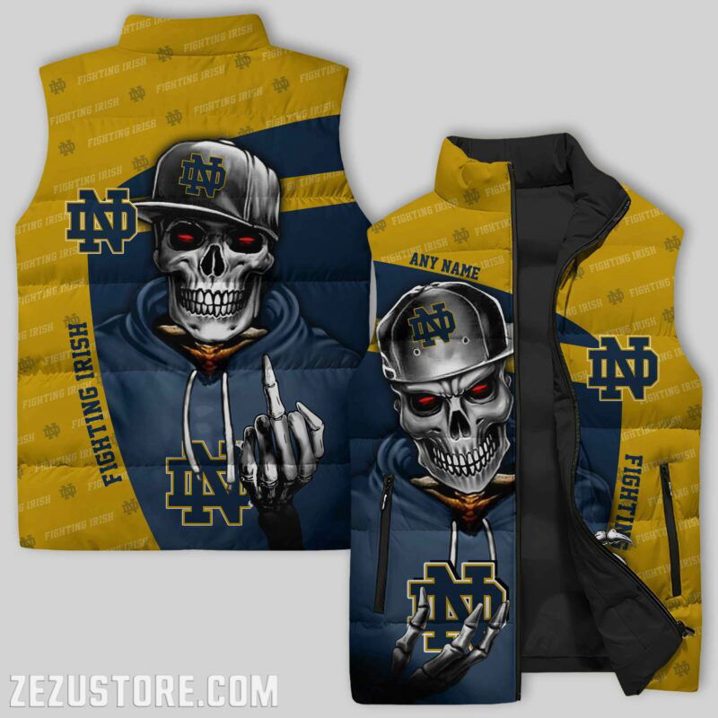 Sportswearmerch Notre Dame Fighting Irish NCAA Sleeveless Puffer Jacket For Fans