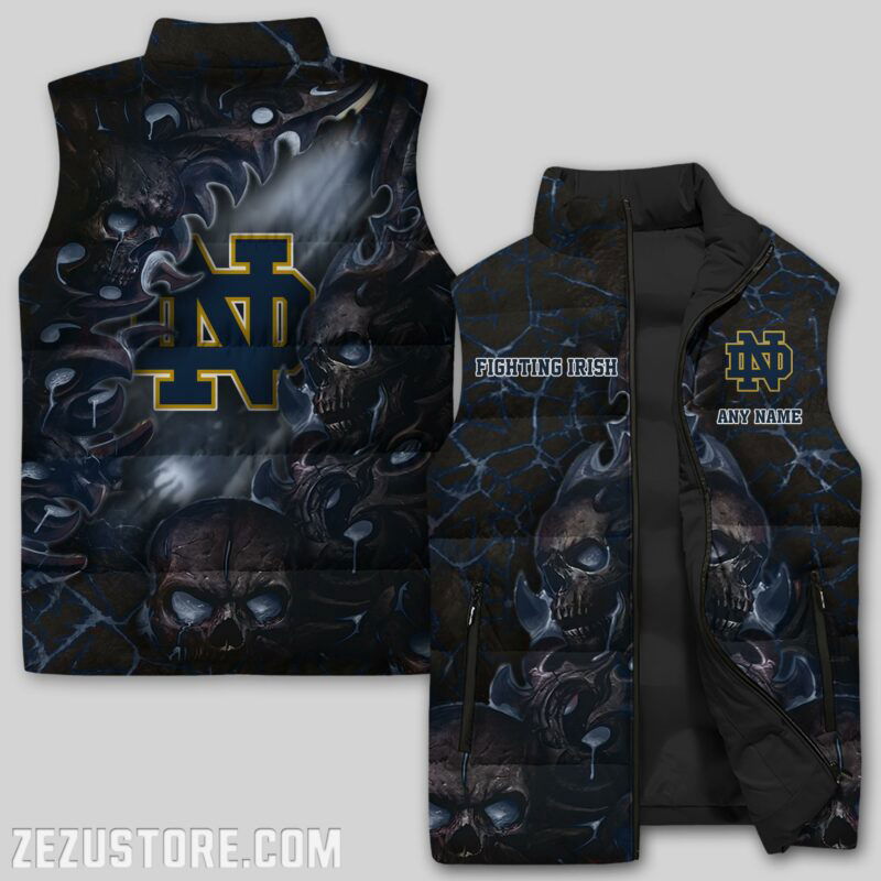 Sportswearmerch Notre Dame Fighting Irish NCAA Sleeveless Puffer Jacket For Fans