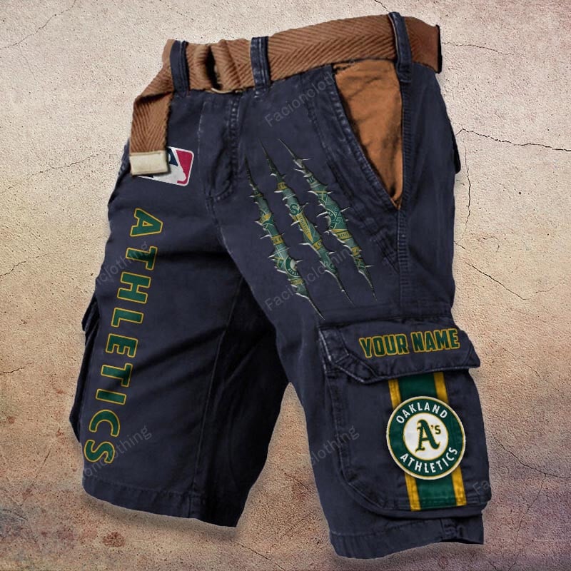 Sportswearmerch Oakland Athletics MLB Denim Short For Fan