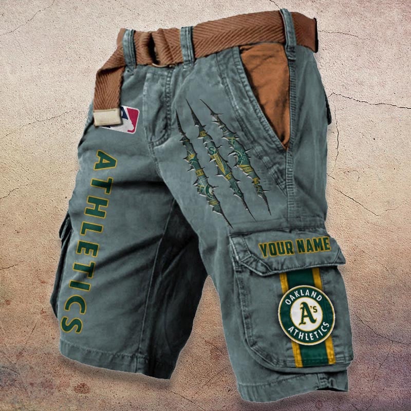 Sportswearmerch Oakland Athletics MLB Denim Short For Fan