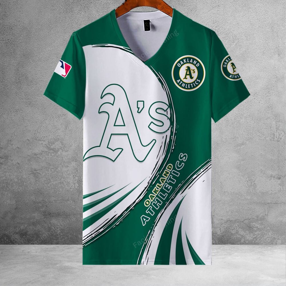 Sportswearmerch Oakland Athletics MLB Personalized V-neck Women For Fan