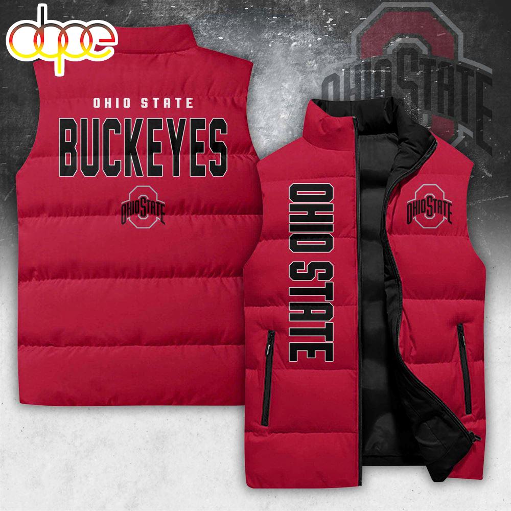 Sportswearmerch Ohio State Buckeyes NCAA 2024 Personalized Sleeveless Puffer Jacket For Fan
