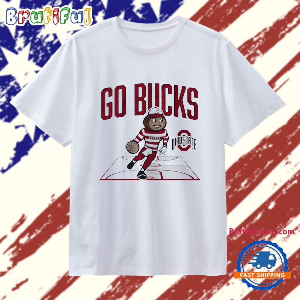 Sportswearmerch Ohio State Buckeyes NCAA Basketball Go Bucks Mascot Court T Shirt For Fan