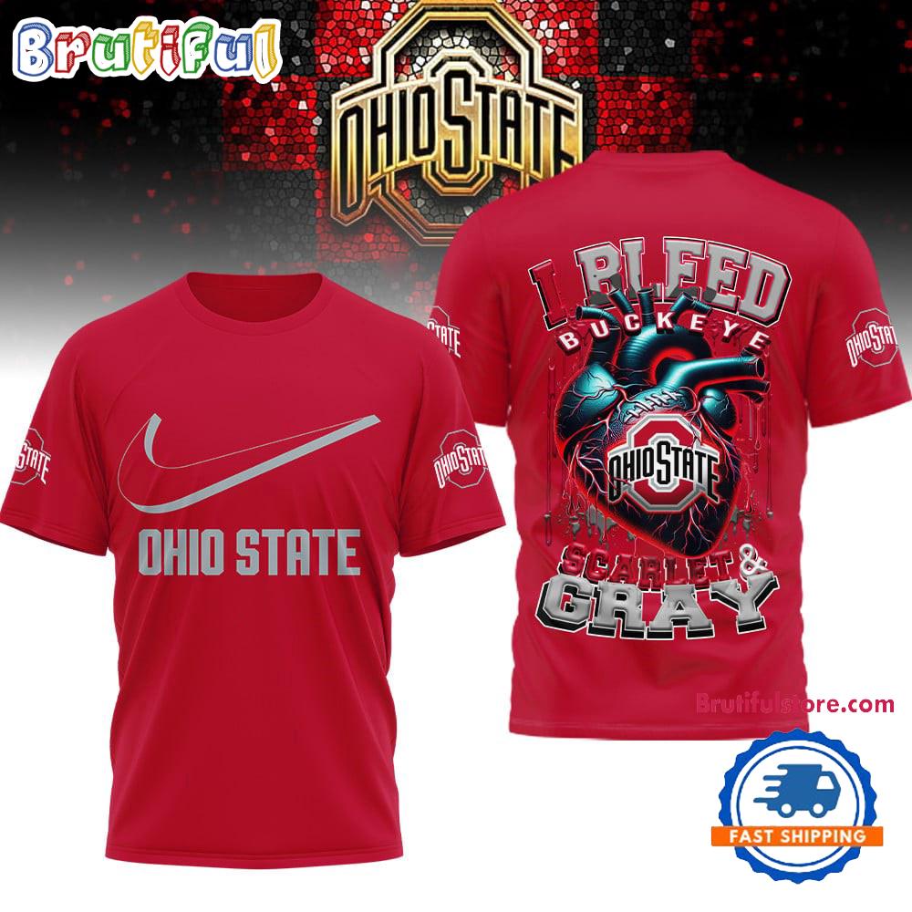 Sportswearmerch Ohio State Buckeyes NCAA I Bleed T-shirt For Fan