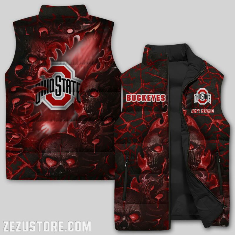 Sportswearmerch Ohio State Buckeyes NCAA Sleeveless Puffer Jacket For Fans