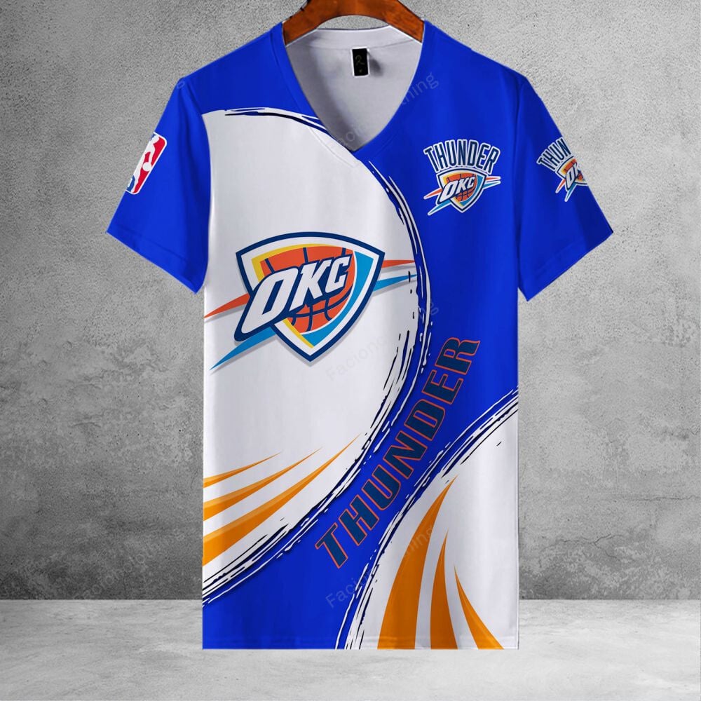 Sportswearmerch Oklahoma City Thunder NBA Personalized V-neck Women For Fan