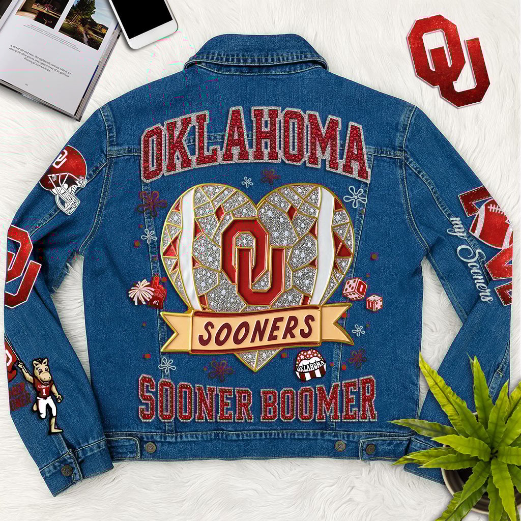 Sportswearmerch Oklahoma Sooners Denim Jacket Gift For Fans