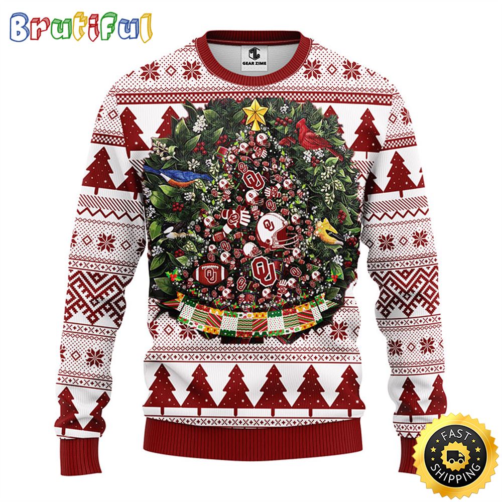 Sportswearmerch Oklahoma Sooners NCAA Personalized Christmas Sweater For Fan