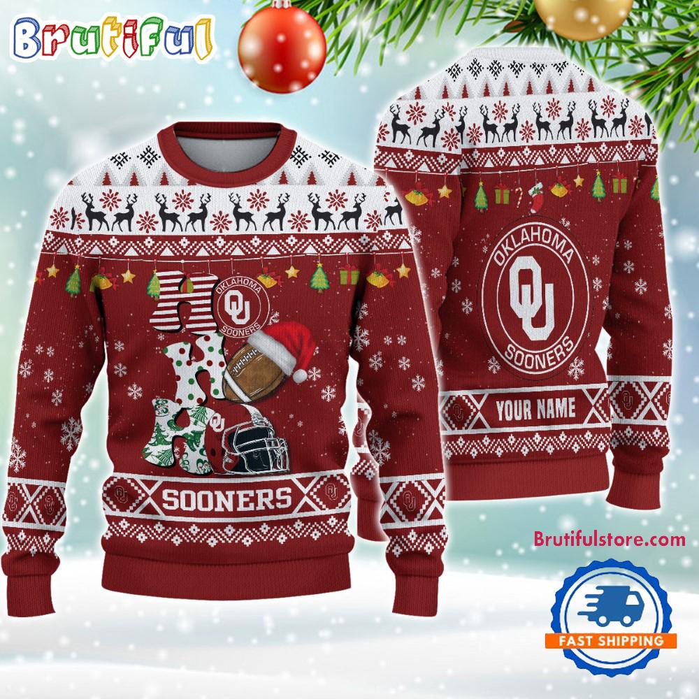 Sportswearmerch Oklahoma Sooners NCAA Personalized Christmas Sweater For Fan