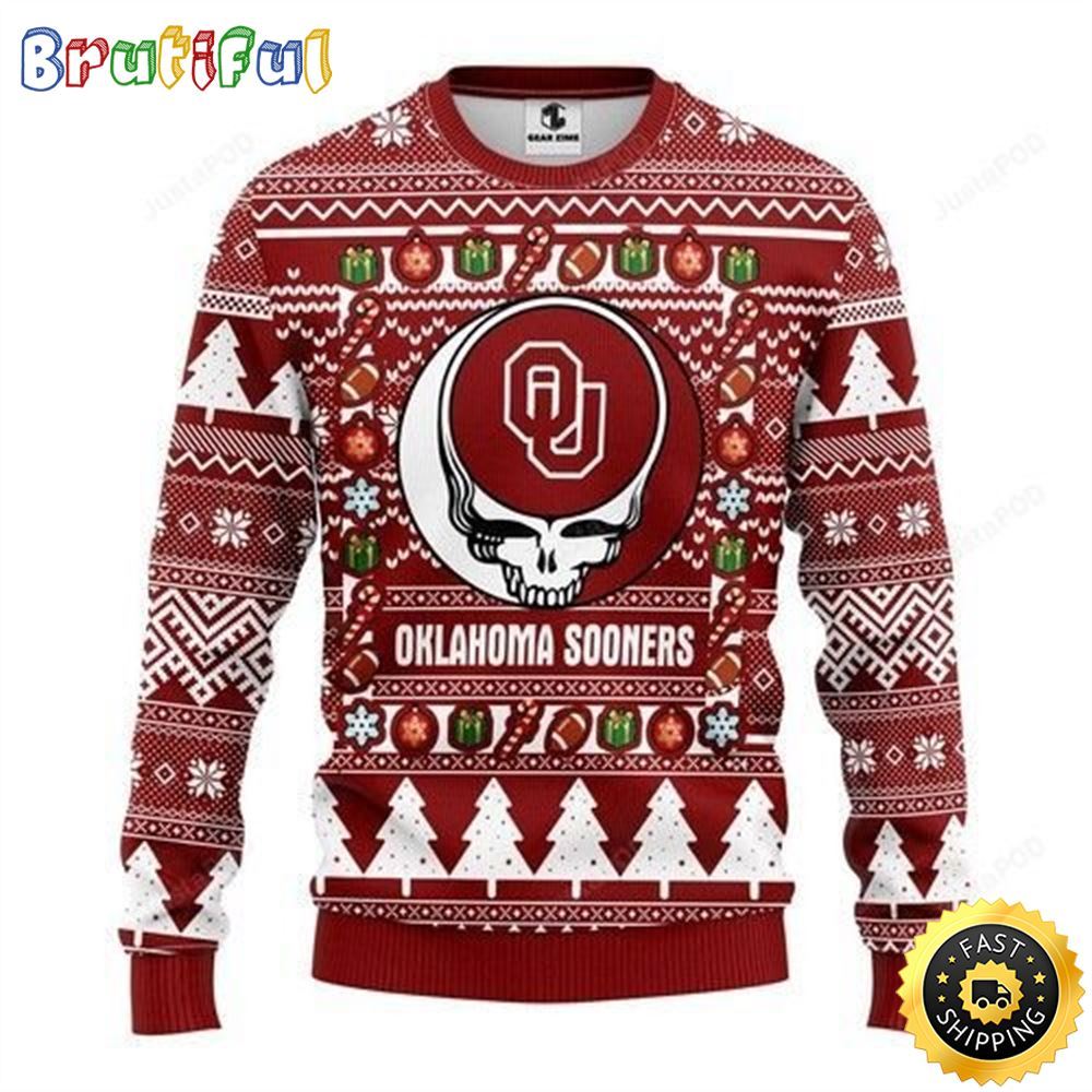 Sportswearmerch Oklahoma Sooners NCAA Personalized Christmas Sweater For Fan
