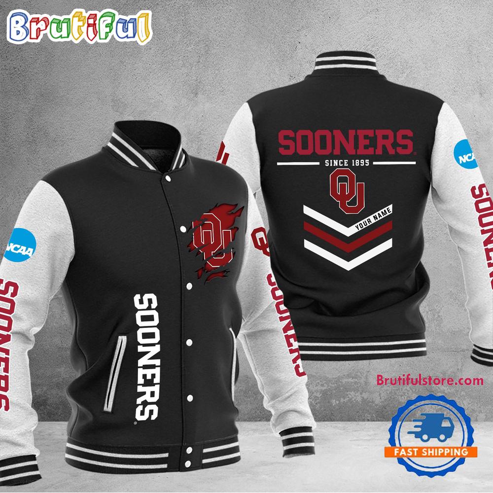 Sportswearmerch Oklahoma Sooners NCAA Personalized Personalized Baseball Jacket For Fan