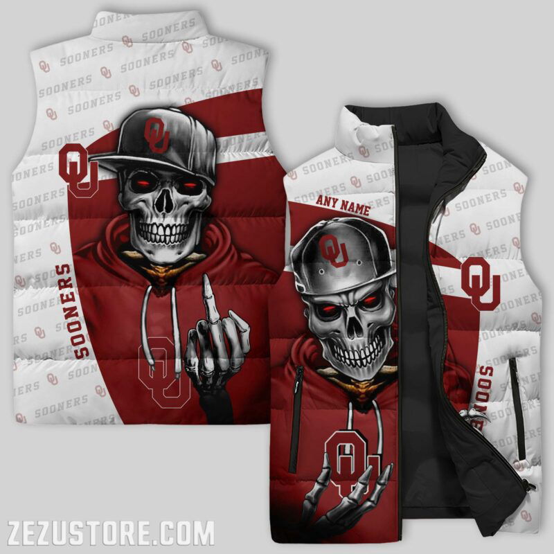 Sportswearmerch Oklahoma Sooners NCAA Sleeveless Puffer Jacket For Fans