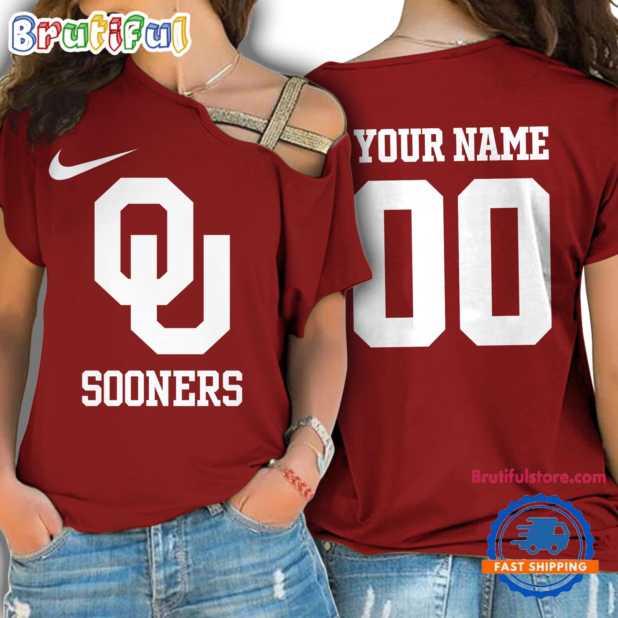 Sportswearmerch Oklahoma Sooners NCAA Strapless Sleeve Short For Fan