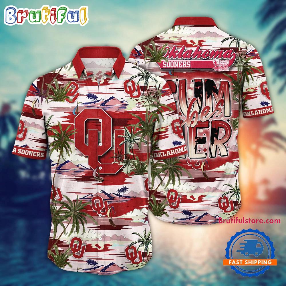 Sportswearmerch Oklahoma Sooners NCAA Summer Beach Personalized Hawaiian Shirt For Fan