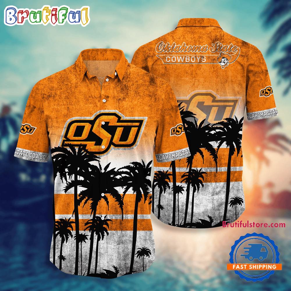 Sportswearmerch Oklahoma State Cowboys NCAA Palm Tree Tropical Summer Beach Hawaiian Shirt For Fan