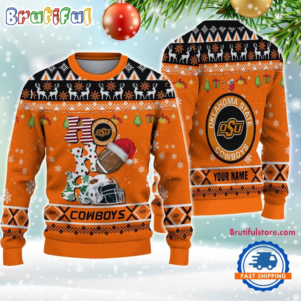 Sportswearmerch Oklahoma State Cowboys NCAA Personalized Christmas Sweater For Fan