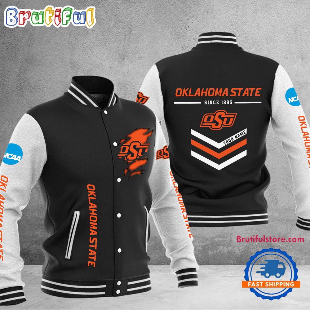 Sportswearmerch Oklahoma State Cowboys NCAA Personalized Personalized Baseball Jacket For Fan