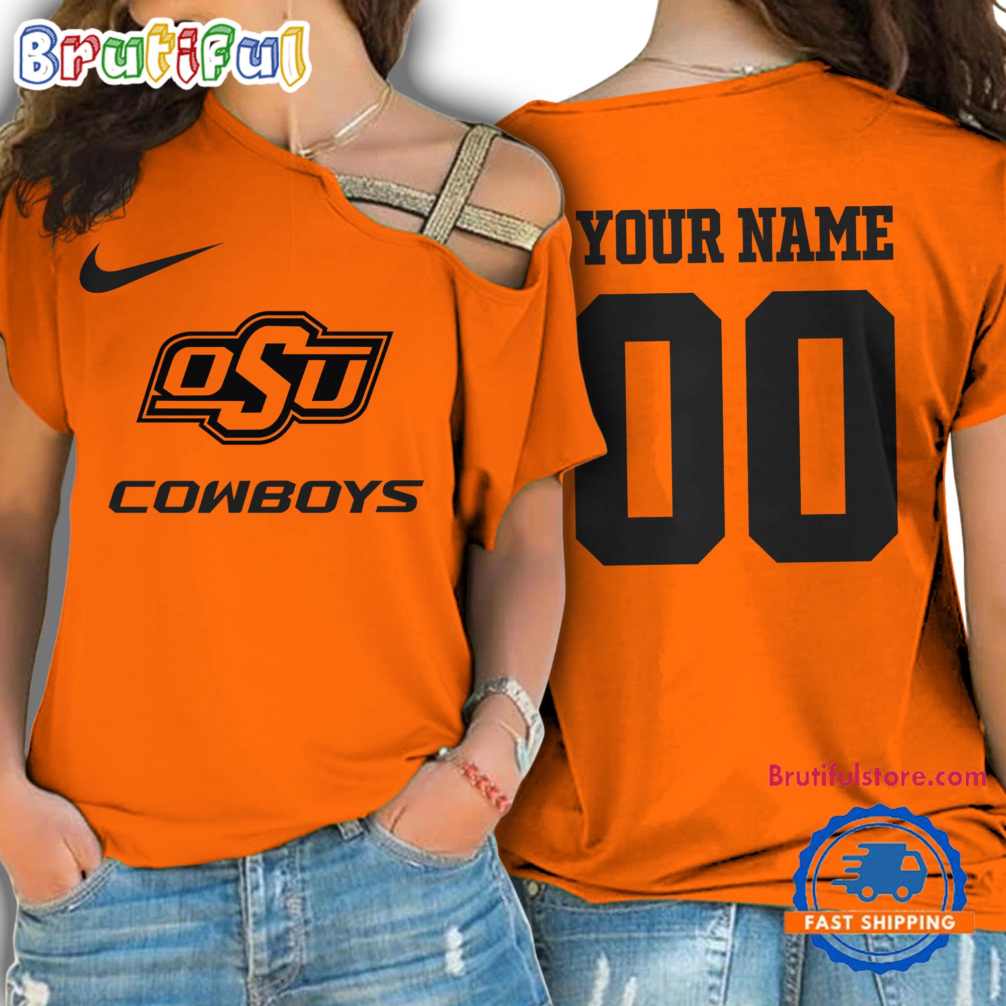 Sportswearmerch Oklahoma State Cowboys NCAA Strapless Sleeve Short For Fan