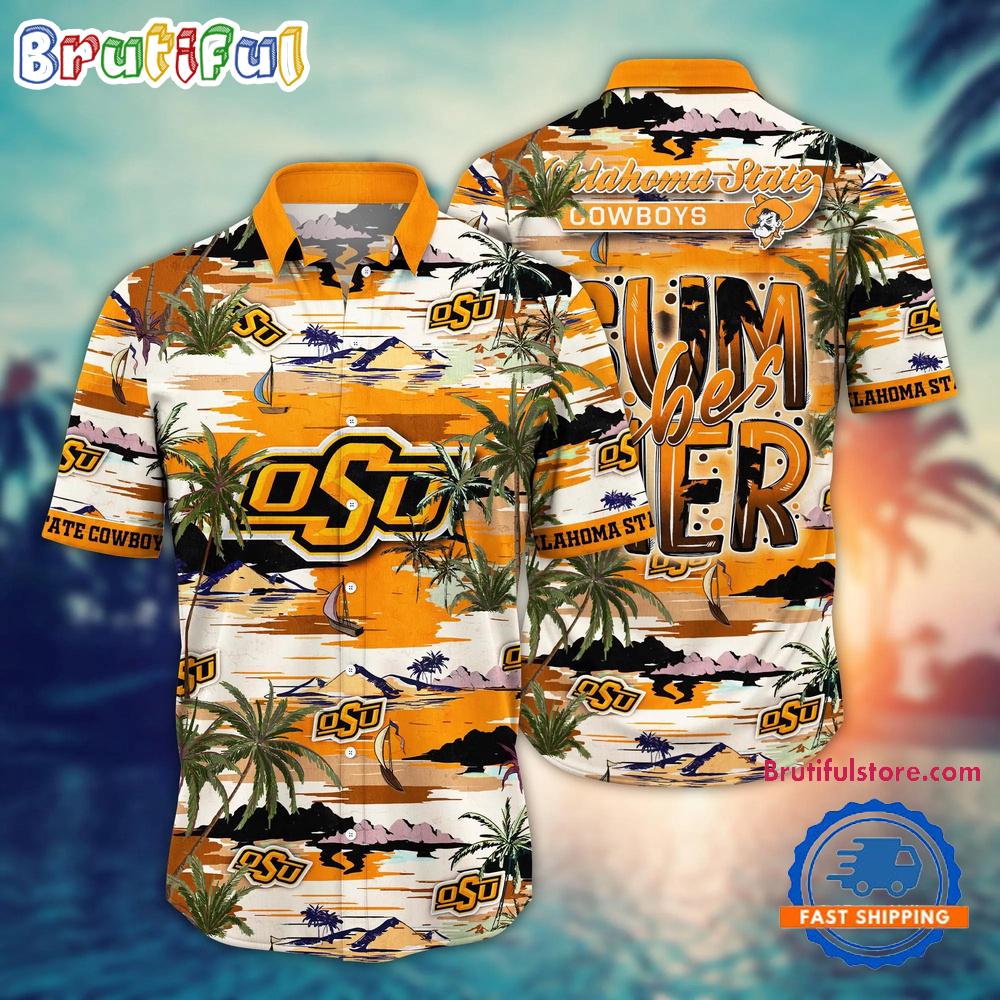 Sportswearmerch Oklahoma State Cowboys NCAA Summer Beach Personalized Hawaiian Shirt For Fan