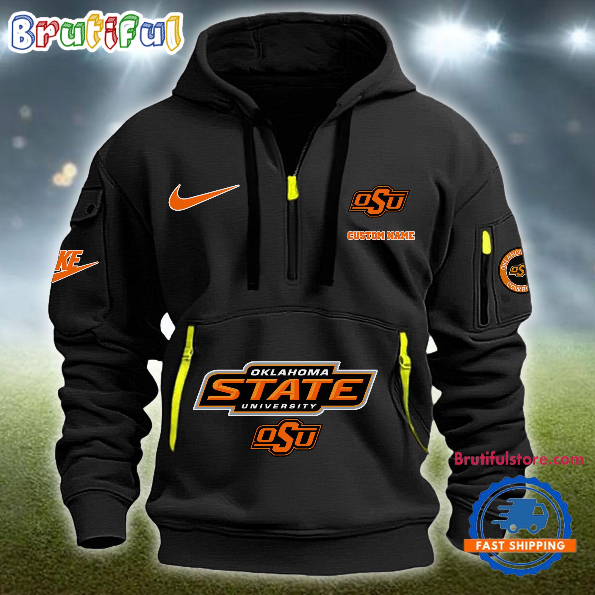 Sportswearmerch Oklahoma State Dallas Cowboys NFL Half Zip Hoodie For Fan