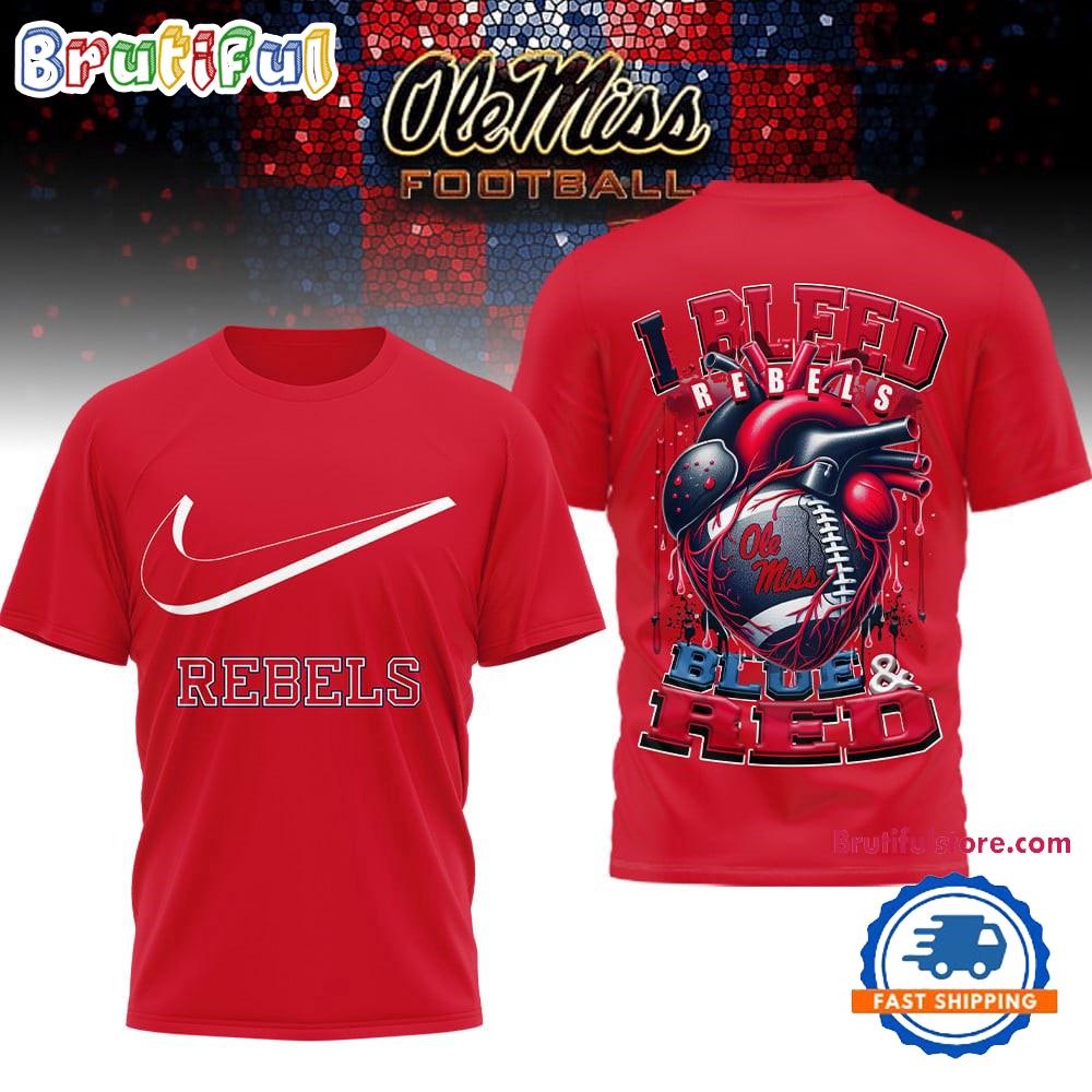Sportswearmerch Ole Miss Rebels NCAA I Bleed T-shirt For Fan