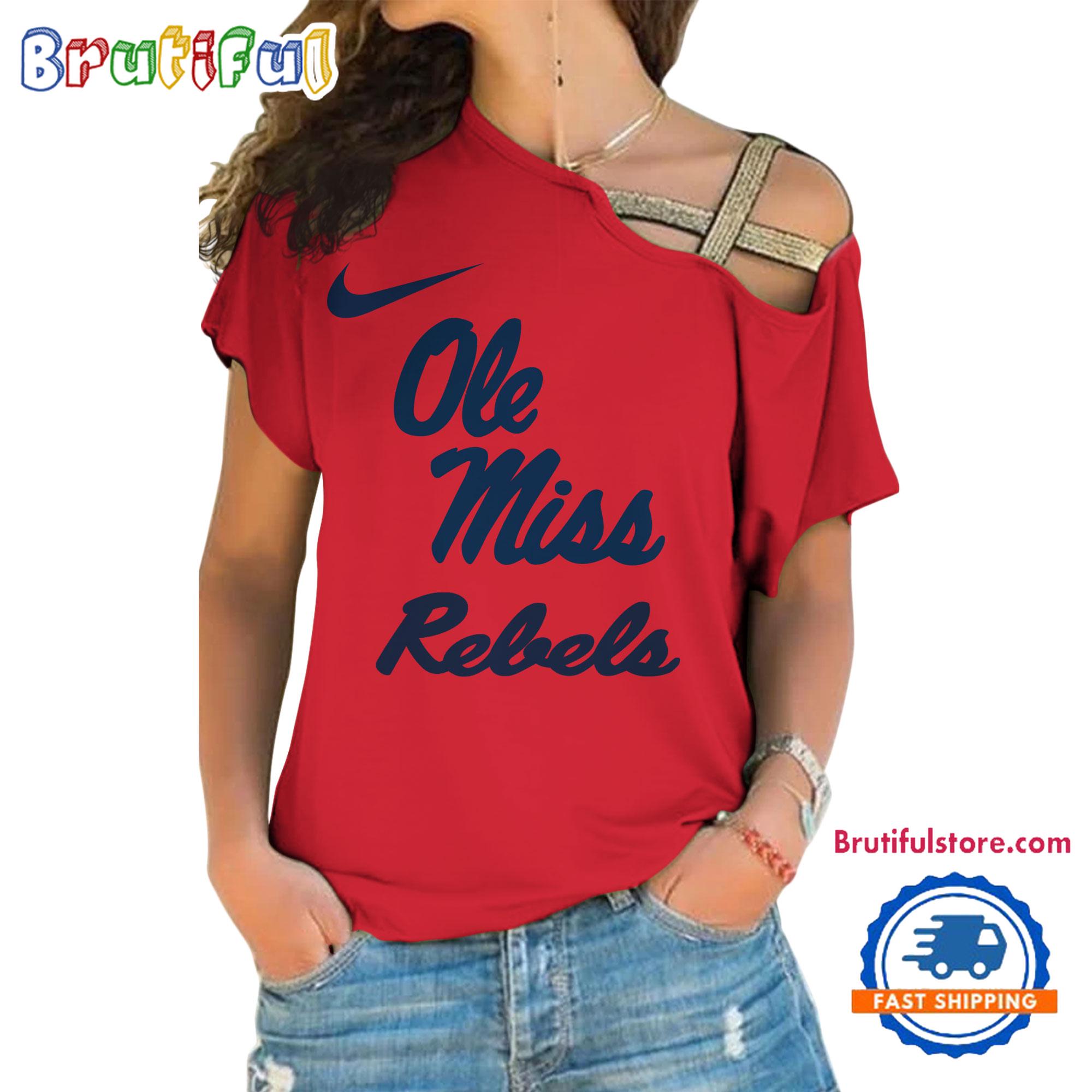 Sportswearmerch Ole Miss Rebels NCAA Strapless Sleeve Short For Fan