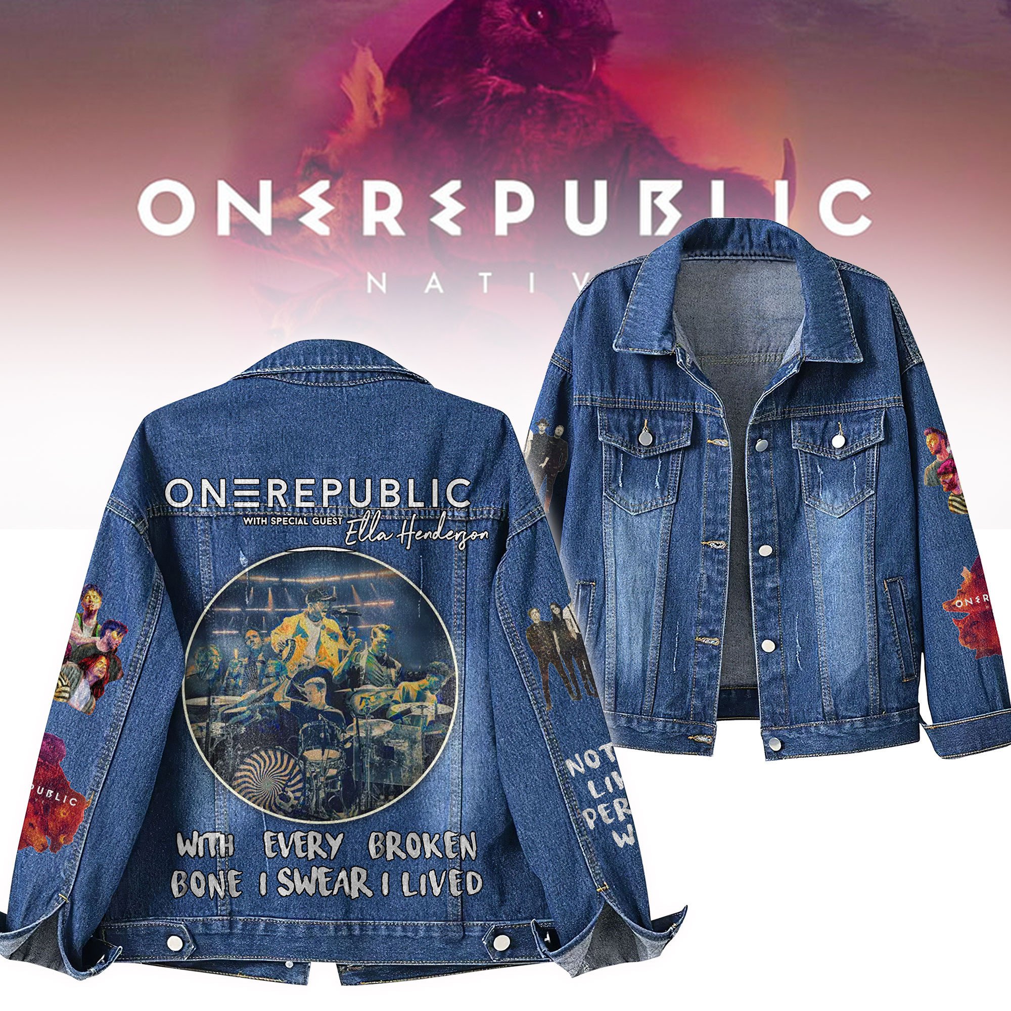 Sportswearmerch  One Republic Denim Jacket Gift For Fans