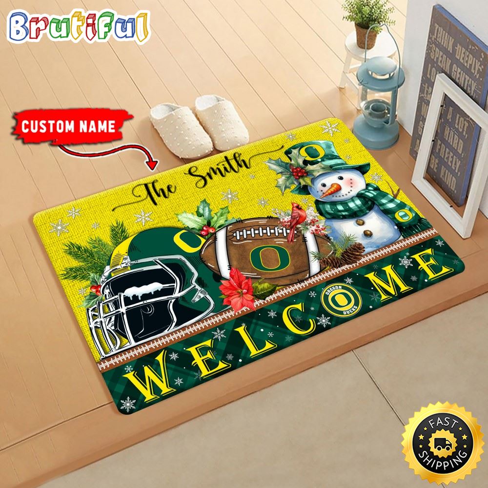 Sportswearmerch Oregon Ducks NCAA Christmas Doormat For Fan