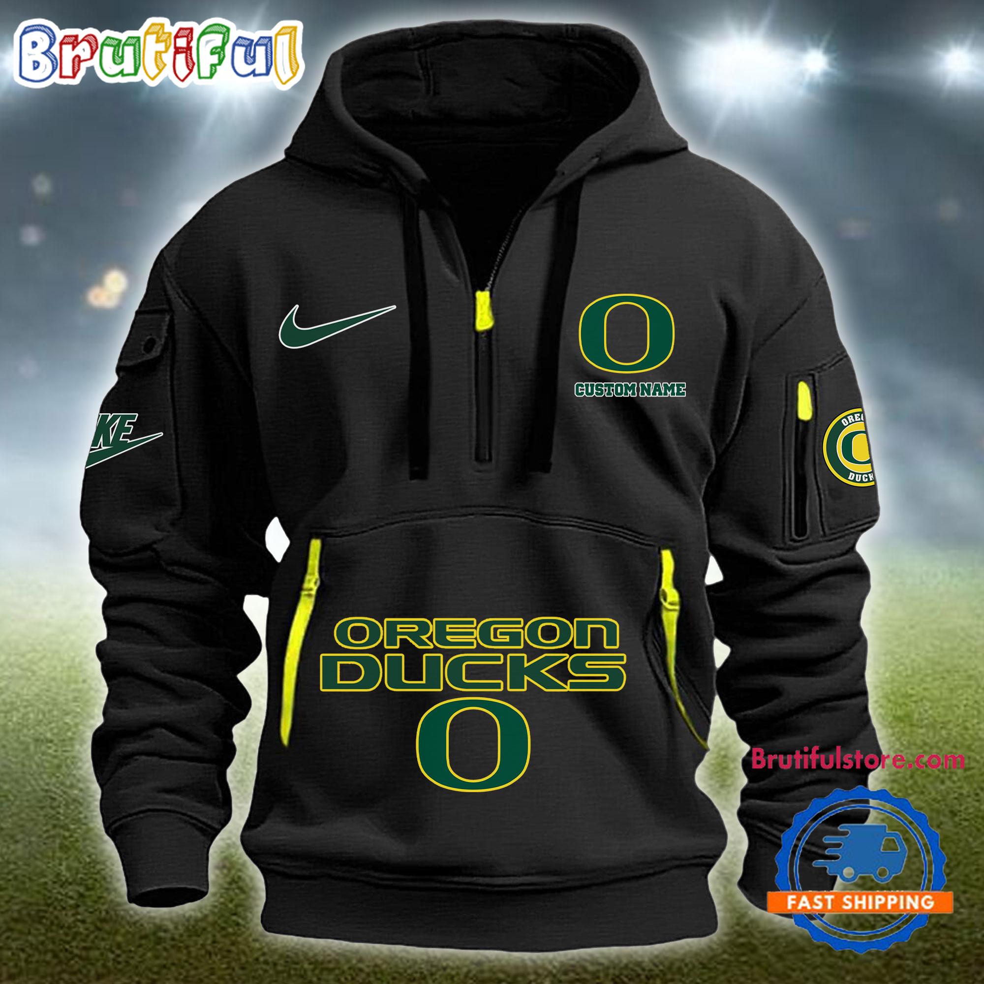 Sportswearmerch Oregon Ducks NCAA Half Zip Hoodie For Fan