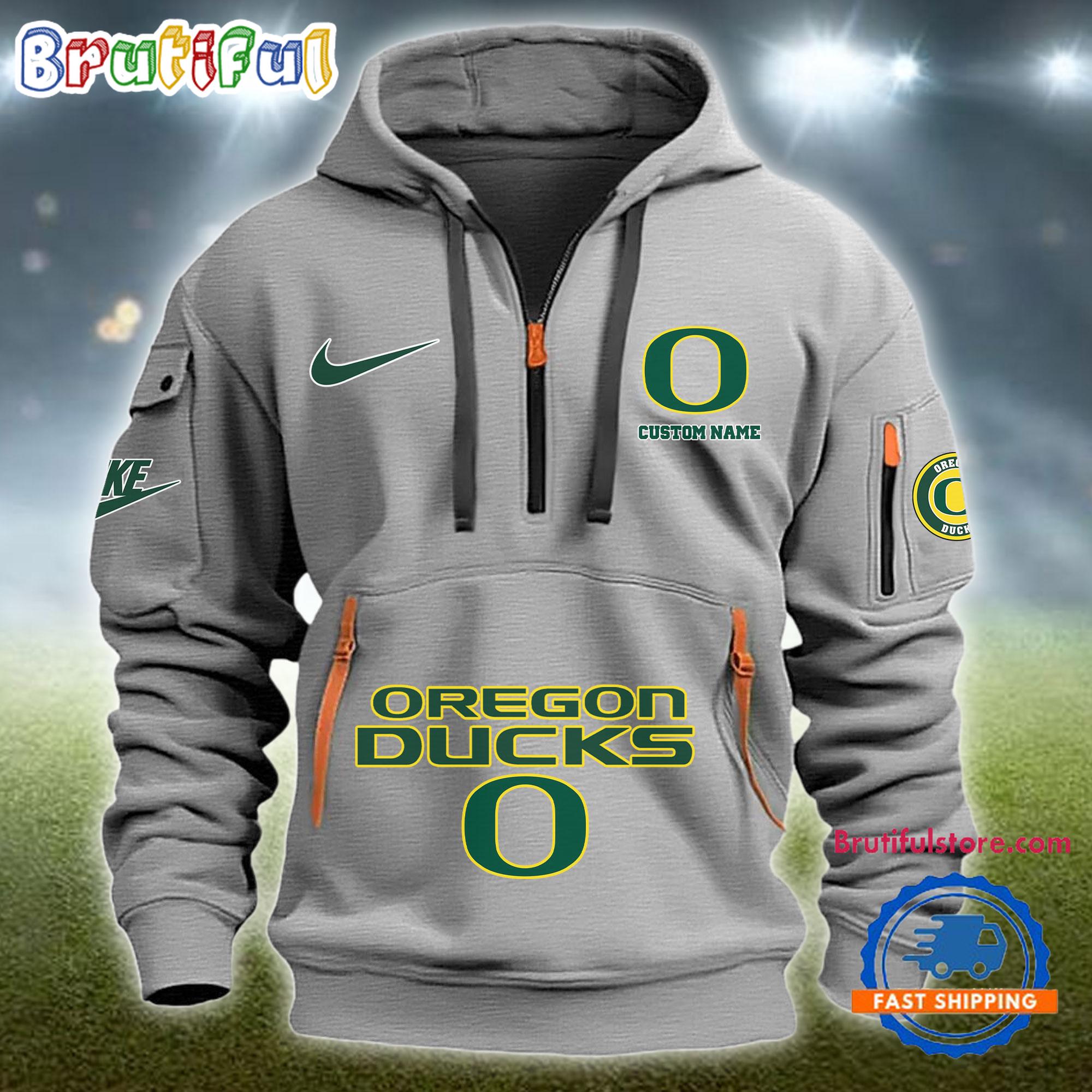 Sportswearmerch Oregon Ducks NCAA Half Zip Hoodie For Fan