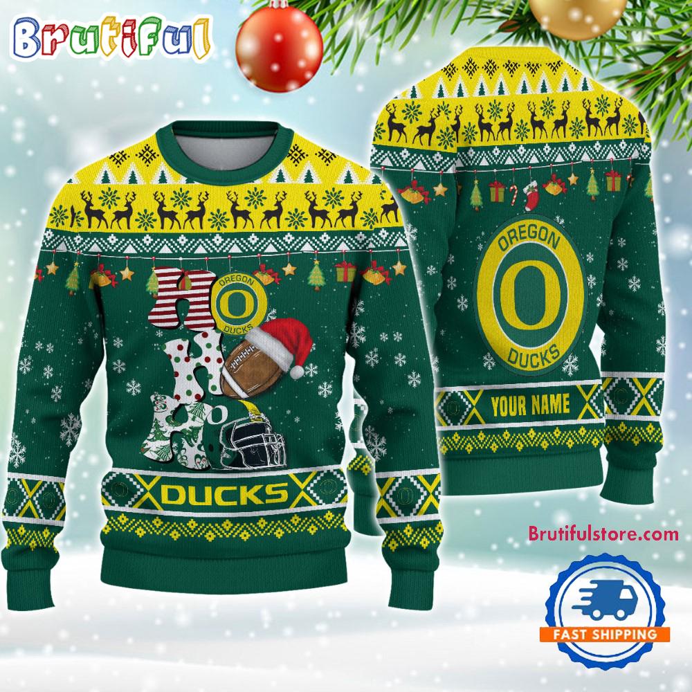 Sportswearmerch Oregon Ducks NCAA Personalized Christmas Sweater For Fan
