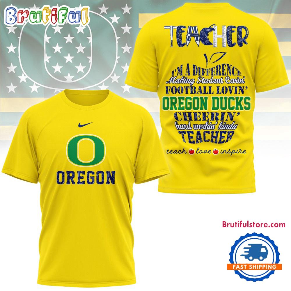 Sportswearmerch Oregon Ducks NCAA Teacher Pride 2025 T-Shirt For Fan