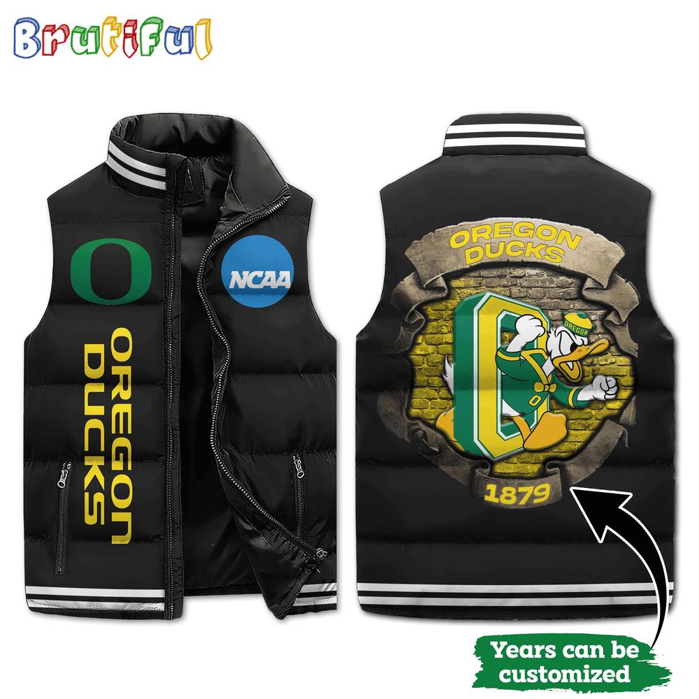 Sportswearmerch Oregon Oregon Ducks NCAA NCAA Sleeveless Puffer Jacket For Fan