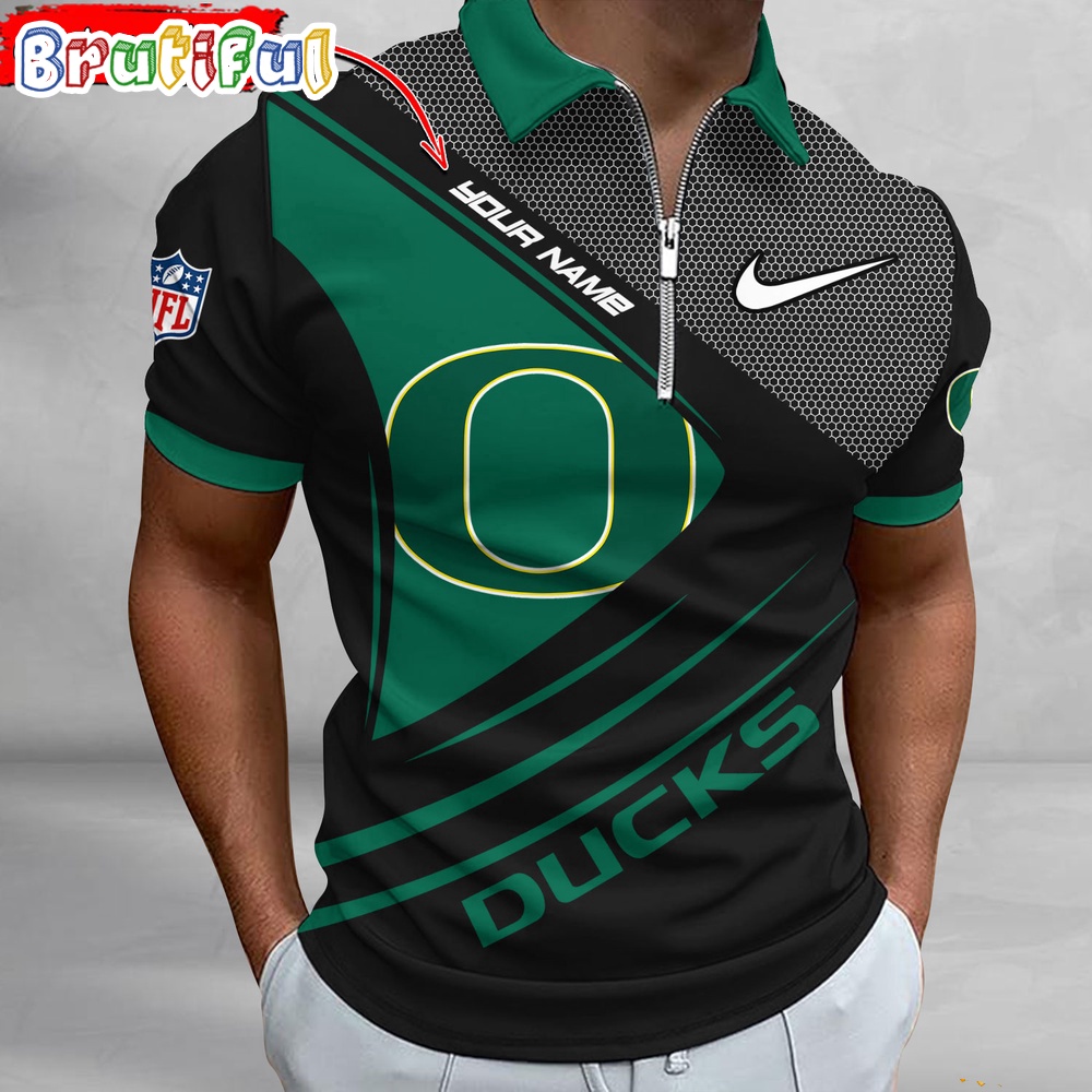 Sportswearmerch Oregon Oregon Ducks NCAA Personalized Zip Polo Shirt For Fan