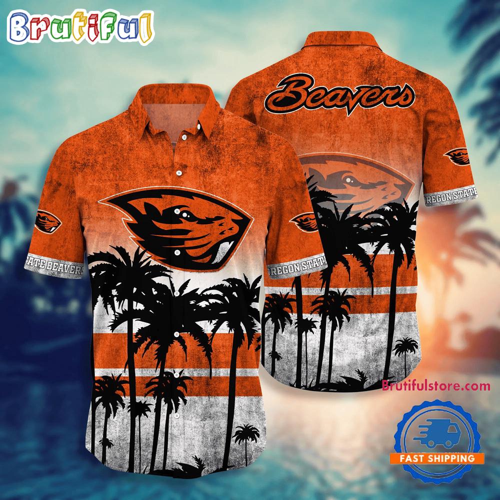 Sportswearmerch Oregon State Beavers NCAA Palm Tree Tropical Summer Beach Hawaiian Shirt For Fan