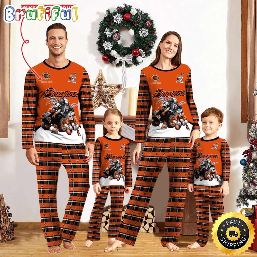 Sportswearmerch Oregon State Beavers NCAA Personalized Pajamas Family For Fan