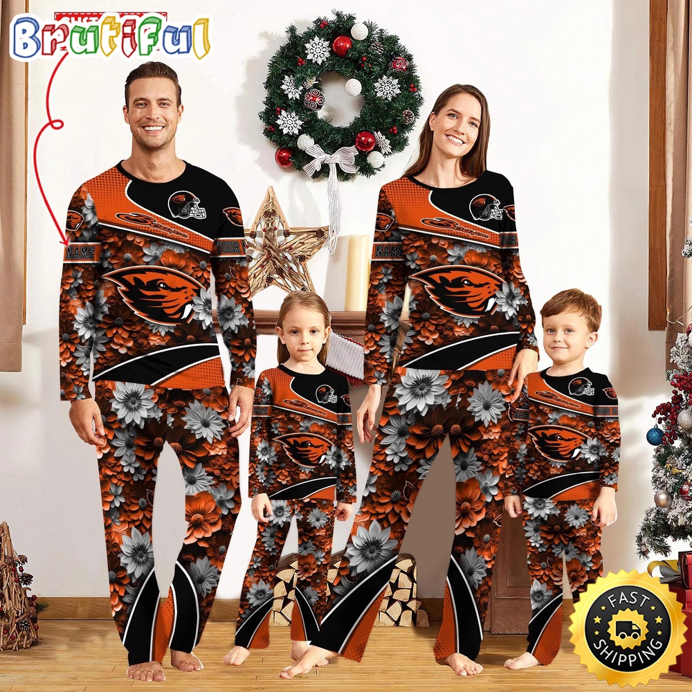 Sportswearmerch Oregon State Beavers NCAA Sport Fans Personalized Pajamas Family For Fan