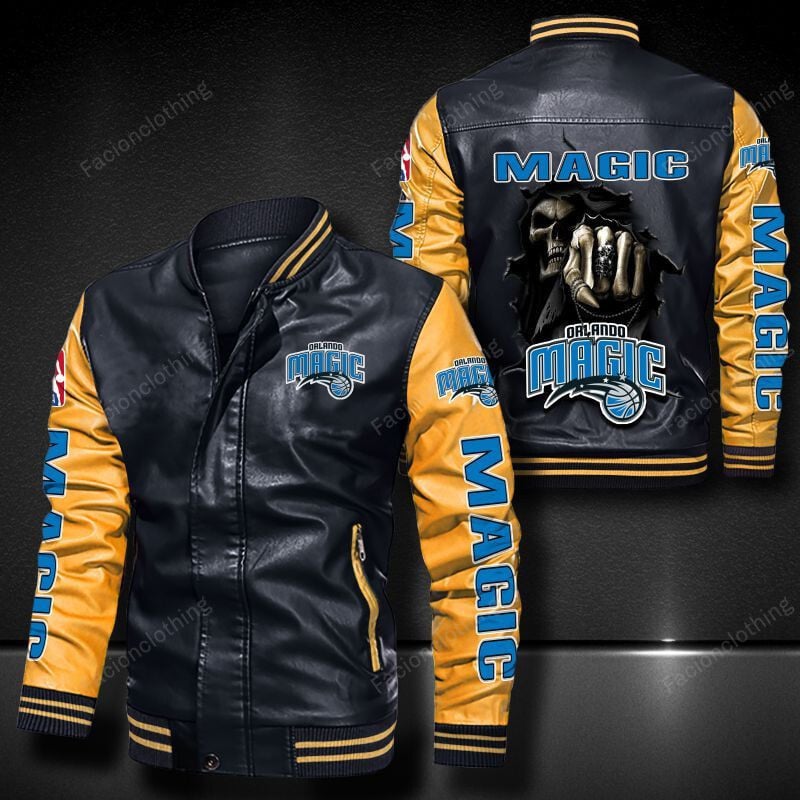 Sportswearmerch Orlando Magic NBA Personalized Leather Bomber For Fan