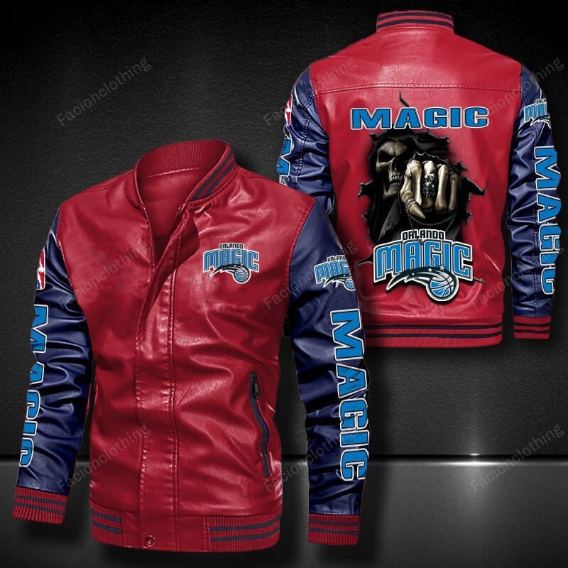 Sportswearmerch Orlando Magic NBA Personalized Leather Bomber For Fan