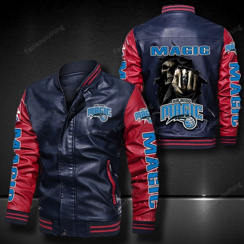 Sportswearmerch Orlando Magic NBA Personalized Leather Bomber For Fan