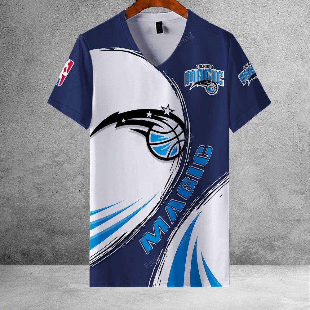 Sportswearmerch Orlando Magic NBA Personalized V-neck Women T-shirt For Fan