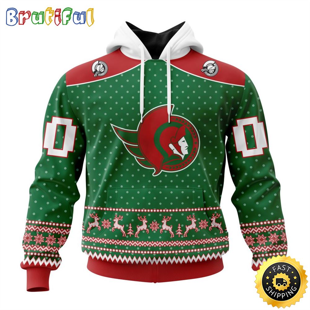 Sportswearmerch Ottawa Senators NHL Christmas Hoodie For Fan