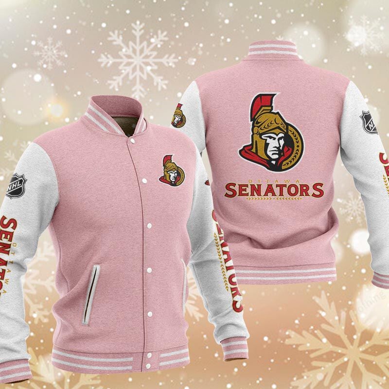 Sportswearmerch Ottawa Senators NHL Personalized Baseball Jacket For Fan