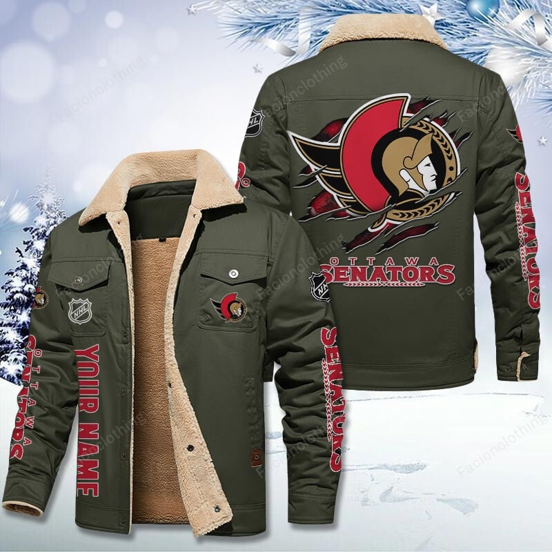 Sportswearmerch Ottawa Senators NHL Personalized Cotton Jacket For Fan