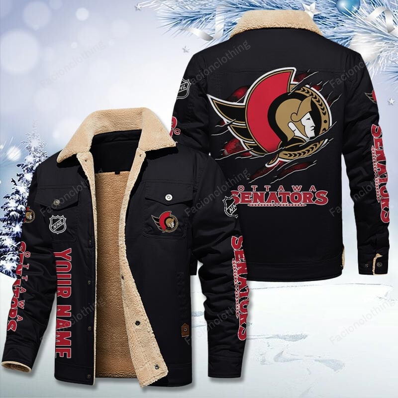 Sportswearmerch Ottawa Senators NHL Personalized Cotton Jacket For Fan