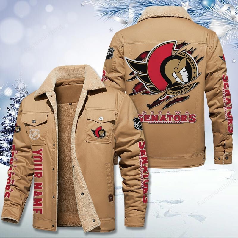 Sportswearmerch Ottawa Senators NHL Personalized Cotton Jacket For Fan