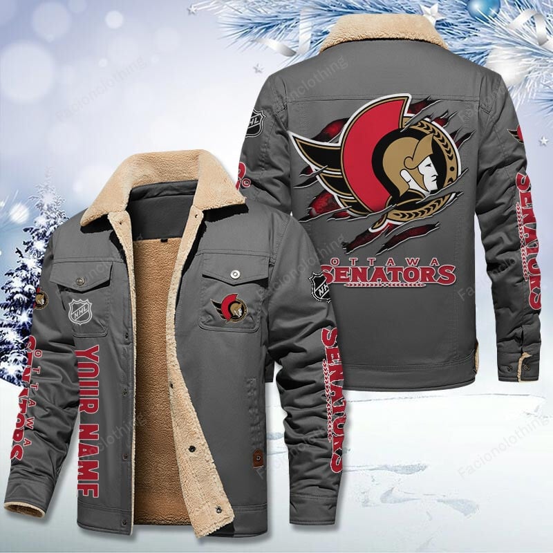 Sportswearmerch Ottawa Senators NHL Personalized Cotton Jacket For Fan